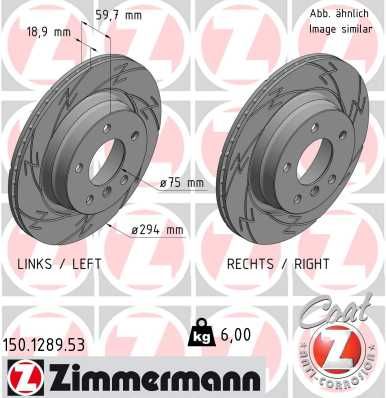 Brake Disc ZIMMERMANN 150.1289.53