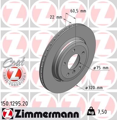 Brake Disc ZIMMERMANN 150.1295.20