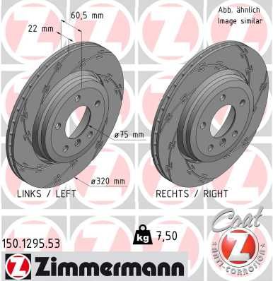 ZIMMERMANN 150.1295.53 Brake Disc
