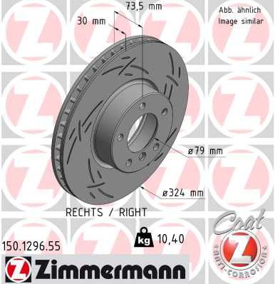ZIMMERMANN 150.1296.55 Brake Disc