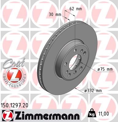 Brake Disc ZIMMERMANN 150.1297.20