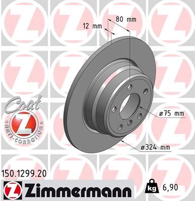 ZIMMERMANN 150.1299.20 Brake Disc