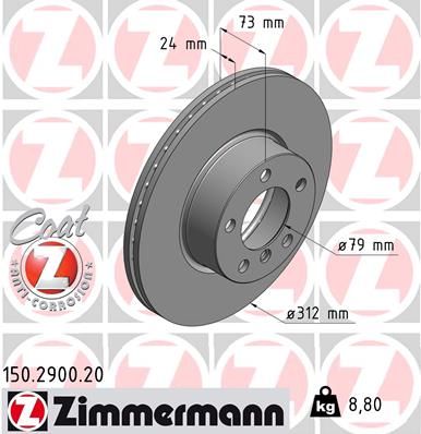 ZIMMERMANN 150.2900.20 Brake Disc