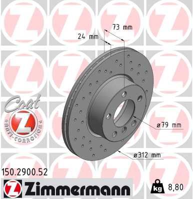 ZIMMERMANN 150.2900.52 Brake Disc