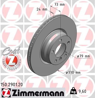 Brake Disc ZIMMERMANN 150.2901.20