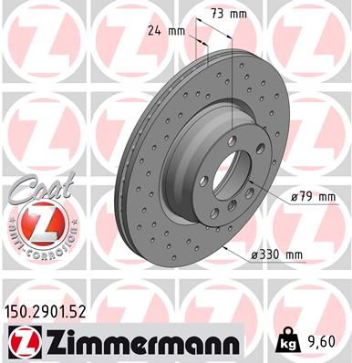 ZIMMERMANN 150.2901.52 Brake Disc
