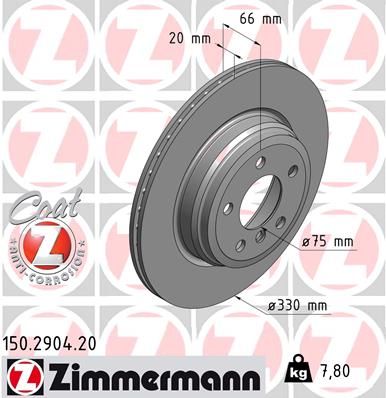 ZIMMERMANN 150.2904.20 Brake Disc