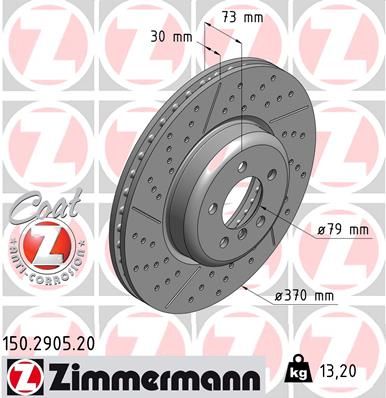 ZIMMERMANN 150.2905.20 Brake Disc