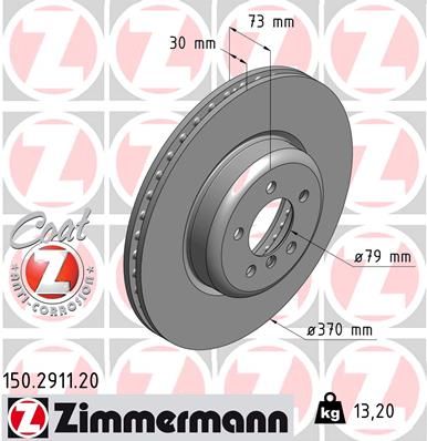 Brake Disc ZIMMERMANN 150.2911.20