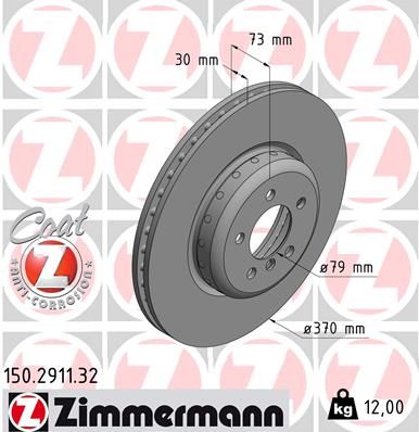 Brake Disc ZIMMERMANN 150.2911.32