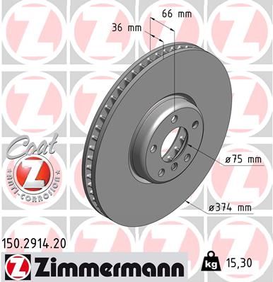 ZIMMERMANN 150.2914.20 Brake Disc