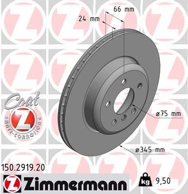 Brake Disc ZIMMERMANN 150.2919.20