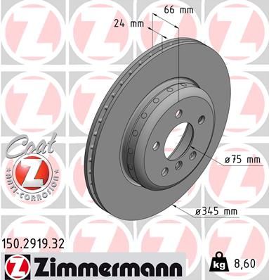 ZIMMERMANN 150.2919.32 Brake Disc