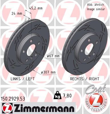 Brake Disc ZIMMERMANN 150.2929.53