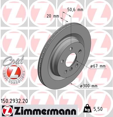 Brake Disc ZIMMERMANN 150.2932.20
