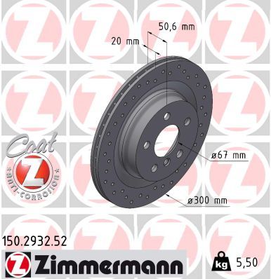 ZIMMERMANN 150.2932.52 Brake Disc