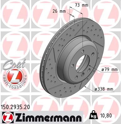 ZIMMERMANN 150.2935.20 Brake Disc