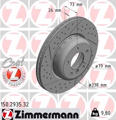 Brake Disc ZIMMERMANN 150.2935.32