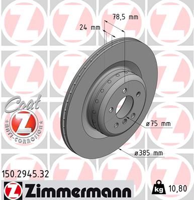 Brake Disc ZIMMERMANN 150.2945.32