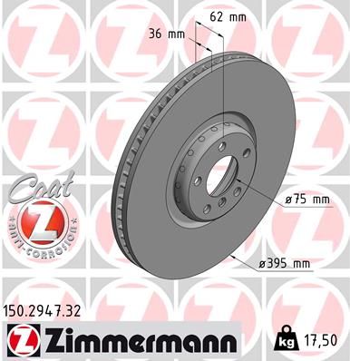 Brake Disc ZIMMERMANN 150.2947.32