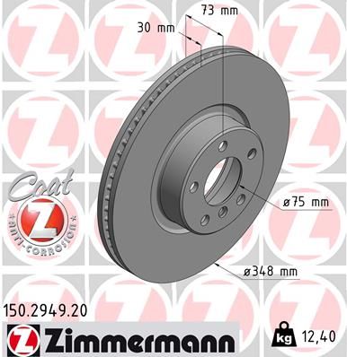 ZIMMERMANN 150.2949.20 Brake Disc
