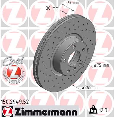 ZIMMERMANN 150.2949.52 Brake Disc