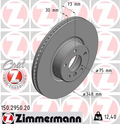 Brake Disc ZIMMERMANN 150.2950.20
