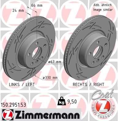 ZIMMERMANN 150.2951.53 Brake Disc
