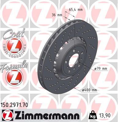 Brake Disc ZIMMERMANN 150.2971.70