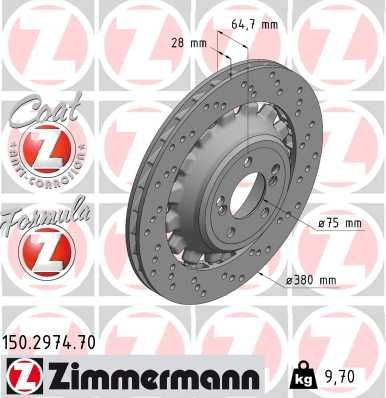 Brake Disc ZIMMERMANN 150.2974.70