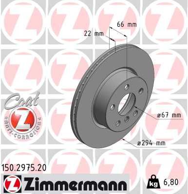 ZIMMERMANN 150.2975.20 Brake Disc