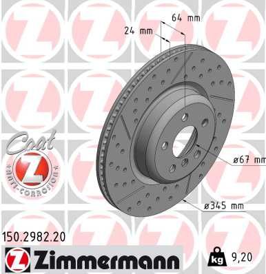 Brake Disc ZIMMERMANN 150.2982.20