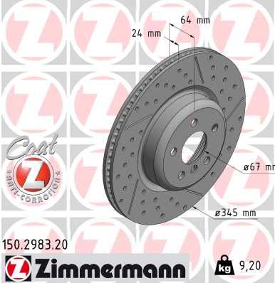 Brake Disc ZIMMERMANN 150.2983.20