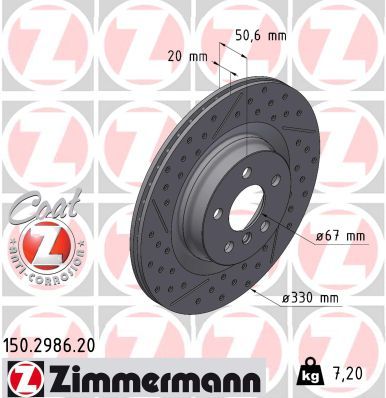 Brake Disc ZIMMERMANN 150.2986.20