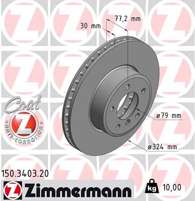Brake Disc ZIMMERMANN 150.3403.20