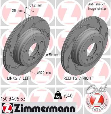Brake Disc ZIMMERMANN 150.3405.53