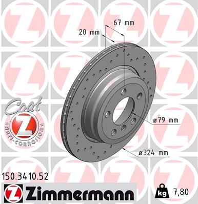 ZIMMERMANN 150.3410.52 Brake Disc