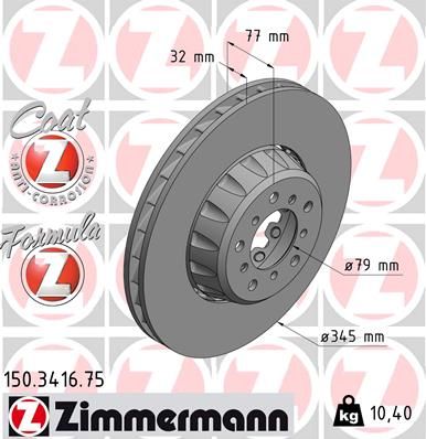 ZIMMERMANN 150.3416.75 Brake Disc