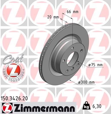ZIMMERMANN 150.3426.20 Brake Disc
