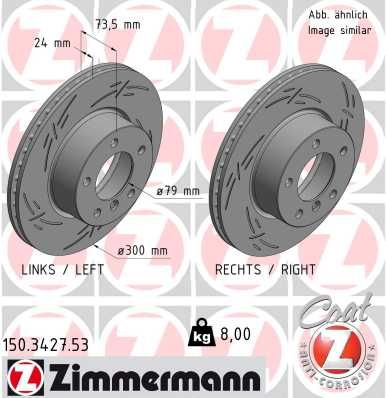 Brake Disc ZIMMERMANN 150.3427.53