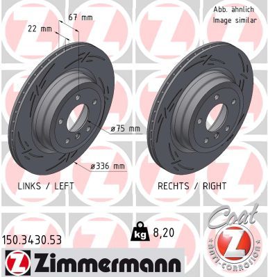 ZIMMERMANN 150.3430.53 Brake Disc