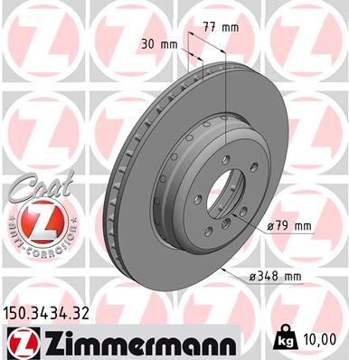 Brake Disc ZIMMERMANN 150.3434.32