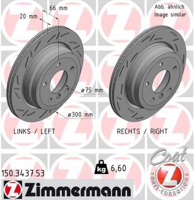 ZIMMERMANN 150.3437.53 Brake Disc