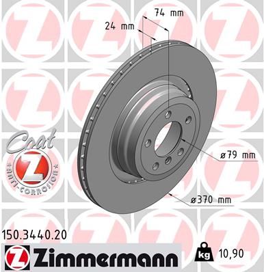 Brake Disc ZIMMERMANN 150.3440.20