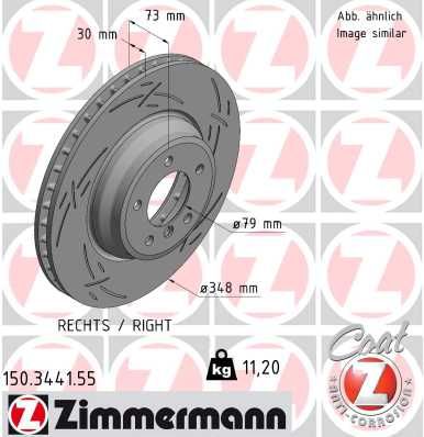 Brake Disc ZIMMERMANN 150.3441.55