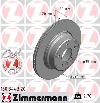 ZIMMERMANN 150.3443.20 Brake Disc
