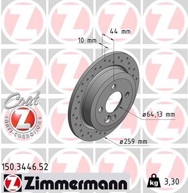 Brake Disc ZIMMERMANN 150.3446.52
