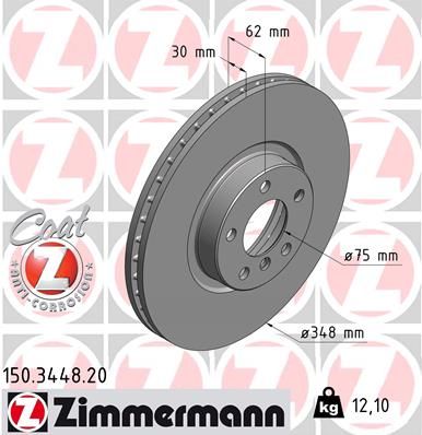 ZIMMERMANN 150.3448.20 Brake Disc