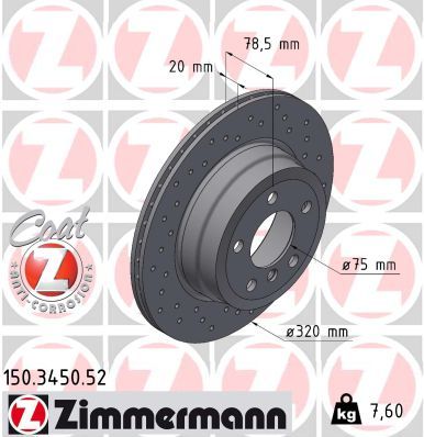 Brake Disc ZIMMERMANN 150.3450.52