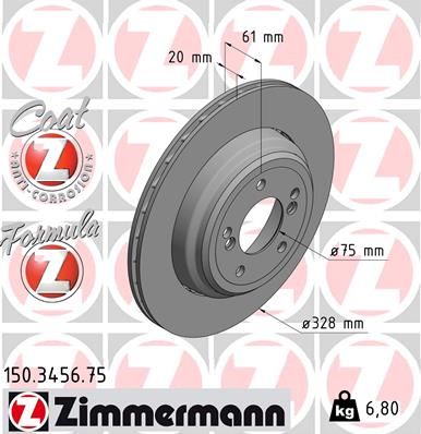 ZIMMERMANN 150.3456.75 Brake Disc